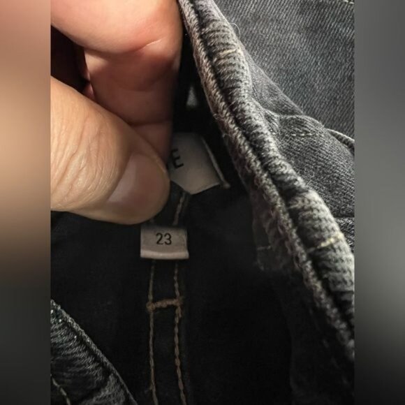 AGOLDE Remy Orbital Corset High Rise Straight Leg Jeans in Washed Black - Picture 6 of 6